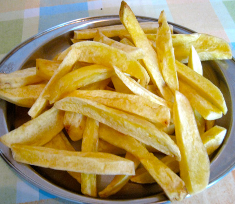 Batata frita sequinha e crocante